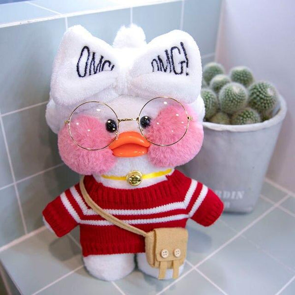 Planet Gates 30cm / 18 30CM Pink LaLafanfan Kawaii Cafe Mimi Yellow Duck Plush Toy Cute Stuffed Doll Soft Animal Dolls Kids Toys Birthday Gift for girl