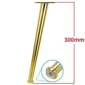 Gold Metal Furniture Leg Cone Tube Inclined Sofa Foot For Cabinet Table Legs Rubber Foot Screw Furniture Accessories