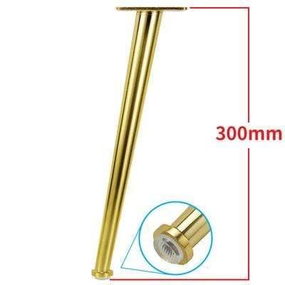 Gold Metal Furniture Leg Cone Tube Inclined Sofa Foot For Cabinet Table Legs Rubber Foot Screw Furniture Accessories