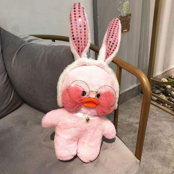 Planet Gates 30cm / 21 30CM Pink LaLafanfan Kawaii Cafe Mimi Yellow Duck Plush Toy Cute Stuffed Doll Soft Animal Dolls Kids Toys Birthday Gift for girl