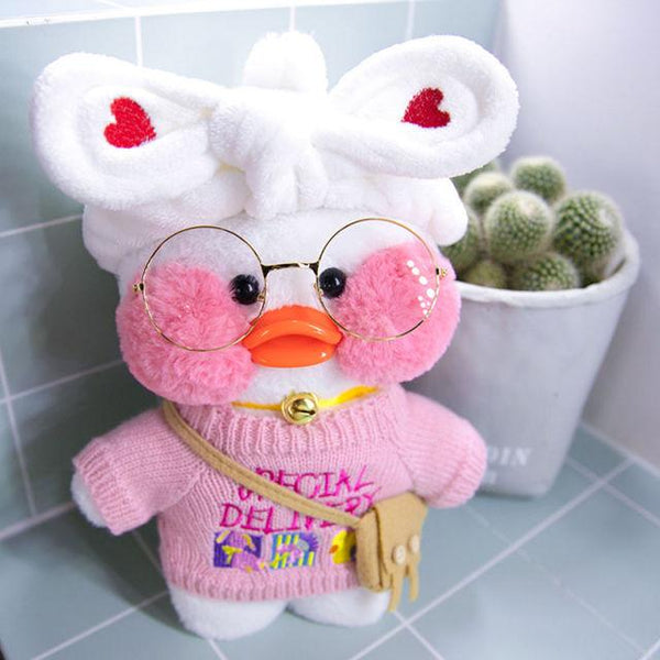 Planet Gates 30cm / 21 30CM Pink LaLafanfan Kawaii Cafe Mimi Yellow Duck Plush Toy Cute Stuffed Doll Soft Animal Dolls Kids Toys Birthday Gift for girl