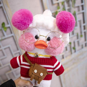 Planet Gates 30cm / 22 30CM Pink LaLafanfan Kawaii Cafe Mimi Yellow Duck Plush Toy Cute Stuffed Doll Soft Animal Dolls Kids Toys Birthday Gift for girl