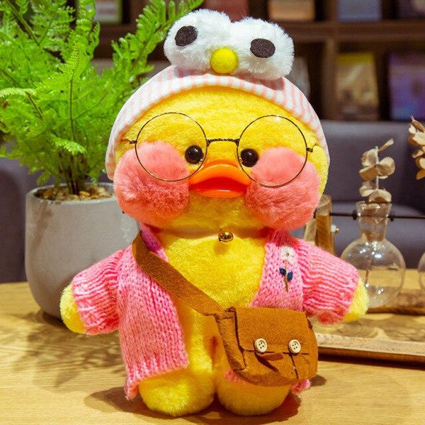 Planet Gates 30CM / 23 30CM Cartoon LaLafanfan Duck Plush Toy Stuffed Soft Kawaii Cute Animal Dolls Korean Acid Yellow Ducks Kids Girls Birthday Gifts