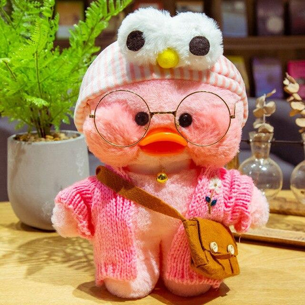 Planet Gates 30CM / 24 30CM Cartoon LaLafanfan Duck Plush Toy Stuffed Soft Kawaii Cute Animal Dolls Korean Acid Yellow Ducks Kids Girls Birthday Gifts