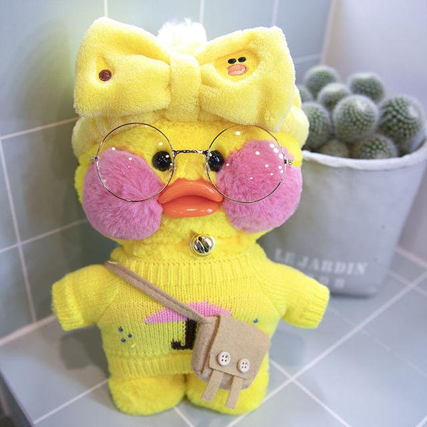 Planet Gates 30cm / 24 30CM Pink LaLafanfan Kawaii Cafe Mimi Yellow Duck Plush Toy Cute Stuffed Doll Soft Animal Dolls Kids Toys Birthday Gift for girl