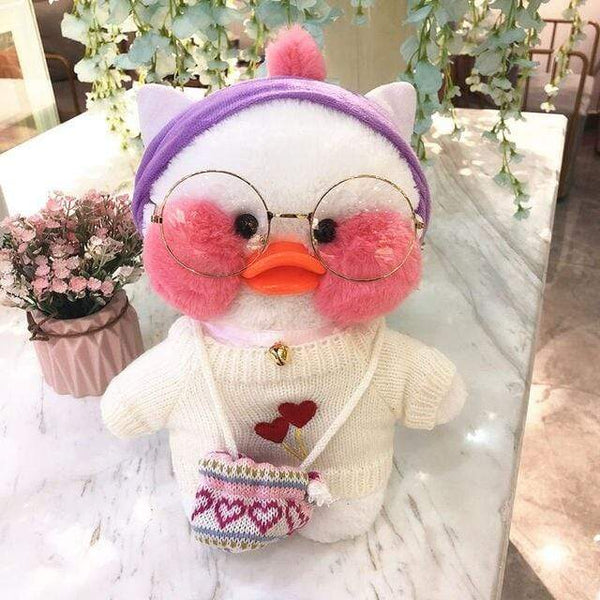 Planet Gates 30cm / 26 30CM Pink LaLafanfan Kawaii Cafe Mimi Yellow Duck Plush Toy Cute Stuffed Doll Soft Animal Dolls Kids Toys Birthday Gift for girl
