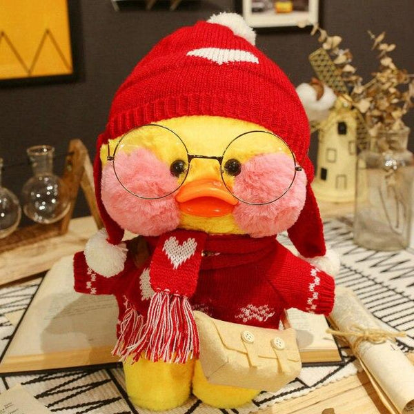 Planet Gates 30cm / 27 30cm Cute LaLafanfan Cafe Yellow Duck Plush Toy Creative Duck Stuffed Doll Soft Animal Dolls Baby Toys Birthday Gift for Girl