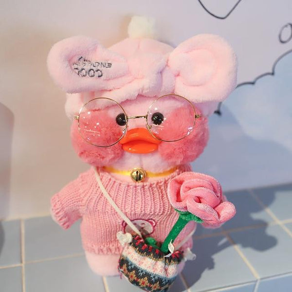 Planet Gates 30cm / 28 30CM Pink LaLafanfan Kawaii Cafe Mimi Yellow Duck Plush Toy Cute Stuffed Doll Soft Animal Dolls Kids Toys Birthday Gift for girl