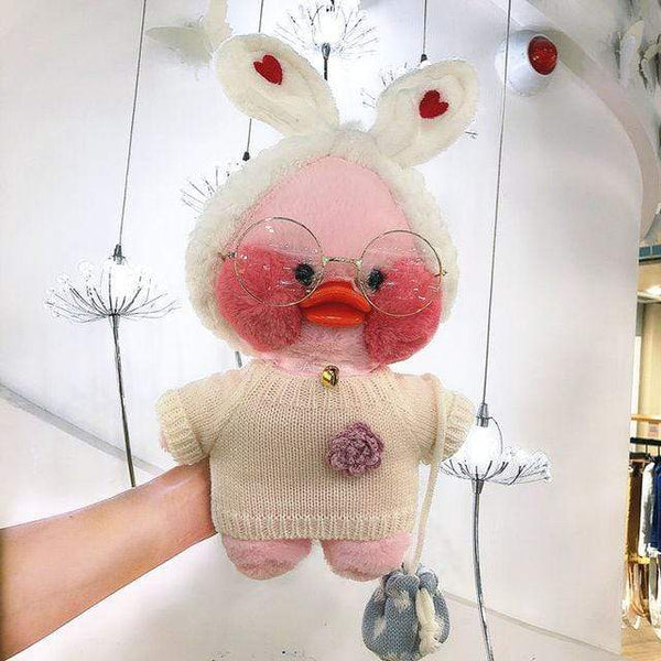 Planet Gates 30cm / 3 30CM Pink LaLafanfan Kawaii Cafe Mimi Yellow Duck Plush Toy Cute Stuffed Doll Soft Animal Dolls Kids Toys Birthday Gift for girl