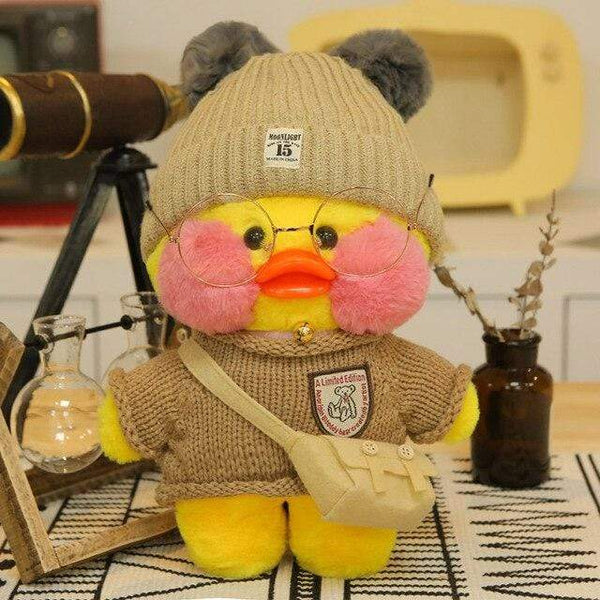 Planet Gates 30cm / 32 30cm Cartoon LaLafanfan Cafe Yellow Duck Plush Toy Stuffed Soft Kawaii Duck Doll Animal Pillow Girl Birthday Gift for Children