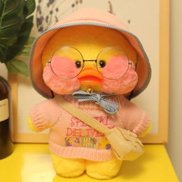 Planet Gates 30CM / 35 30CM Pink LaLafanfan Kawaii Cafe Mimi Yellow Duck Plush Toy Cute Stuffed Doll Soft Animal Dolls Kids Toys Birthday Gift for girl