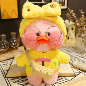 Planet Gates 30CM / 5 30CM Pink LaLafanfan Kawaii Cafe Mimi Yellow Duck Plush Toy Cute Stuffed Doll Soft Animal Dolls Kids Toys Birthday Gift for girl