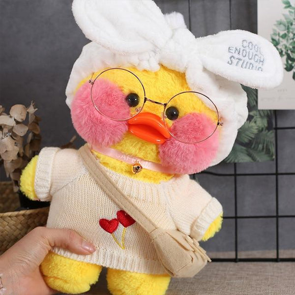 Planet Gates 30cm / 8 30cm Cartoon LaLafanfan Cafe Yellow Duck Plush Toy Stuffed Soft Kawaii Duck Doll Animal Pillow Girl Birthday Gift for Children