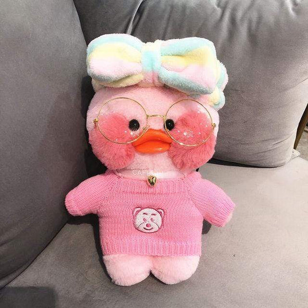 Planet Gates 30cm / 9 30CM Pink LaLafanfan Kawaii Cafe Mimi Yellow Duck Plush Toy Cute Stuffed Doll Soft Animal Dolls Kids Toys Birthday Gift for girl