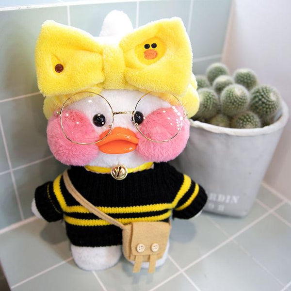 Planet Gates 30cm / 9 30CM Pink LaLafanfan Kawaii Cafe Mimi Yellow Duck Plush Toy Cute Stuffed Doll Soft Animal Dolls Kids Toys Birthday Gift for girl