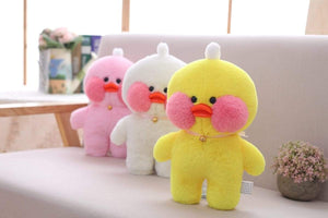 Planet Gates 30cm Cartoon Cute LaLafanfan Cafe Duck Plush Toy Stuffed Soft Kawaii Duck Doll Animal Pillow Birthday Gift for Kids Children