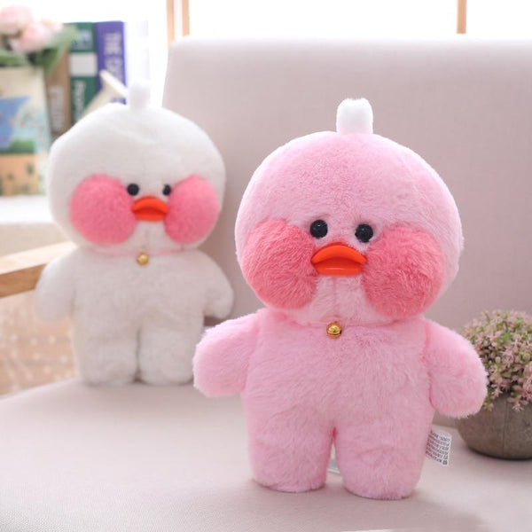 Planet Gates 30cm Cartoon Cute LaLafanfan Cafe Duck Plush Toy Stuffed Soft Kawaii Duck Doll Animal Pillow Birthday Gift for Kids Children