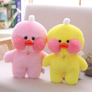 Planet Gates 30cm Cartoon Cute LaLafanfan Cafe Duck Plush Toy Stuffed Soft Kawaii Duck Doll Animal Pillow Birthday Gift for Kids Children