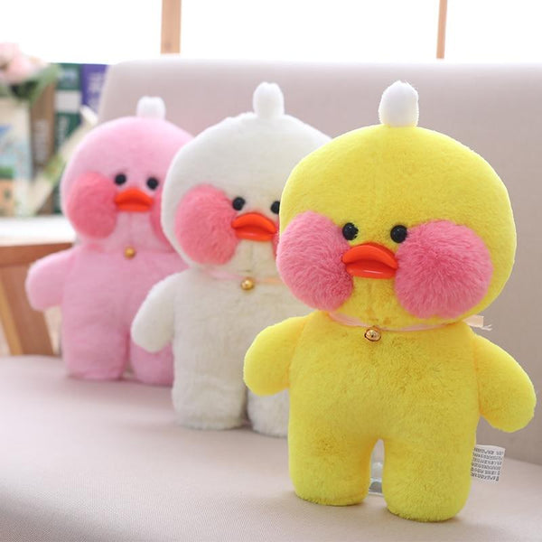 Planet Gates 30cm Cartoon Cute LaLafanfan Cafe Duck Plush Toy Stuffed Soft Kawaii Duck Doll Animal Pillow Birthday Gift for Kids Children