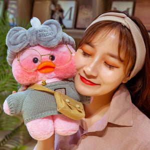 Planet Gates 30CM Cartoon LaLafanfan Duck Plush Toy Stuffed Soft Kawaii Cute Animal Dolls Korean Acid Yellow Ducks Kids Girls Birthday Gifts