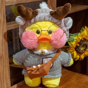 Planet Gates 30cm / Clear Duck Plush Clothes Plushie Soft Figures Plush Yellow Pink White 30CM Cute LaLafanfan Duck Ins Animal Doll Toys Gifts For Girls