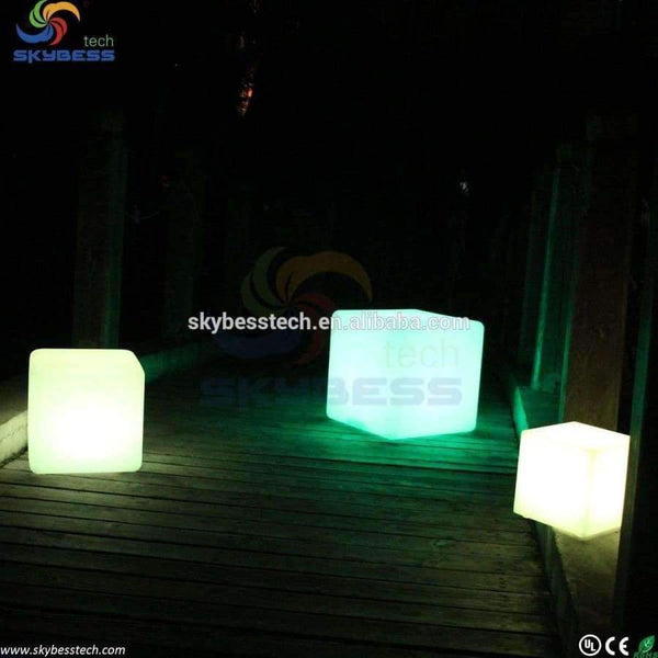 Planet Gates 30cm cube stool / LED Cube Furniture / Rechargeable led light base for furniture Free Shipping 10pcs