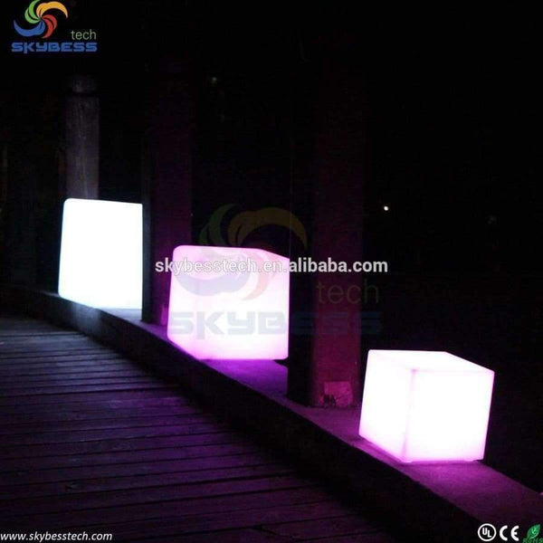 Planet Gates 30cm cube stool / LED Cube Furniture / Rechargeable led light base for furniture Free Shipping 10pcs