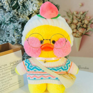 Planet Gates 30cm Cute LaLafanfan Cafe Yellow Duck Plush Toy Creative Duck Stuffed Doll Soft Animal Dolls Baby Toys Birthday Gift for Girl