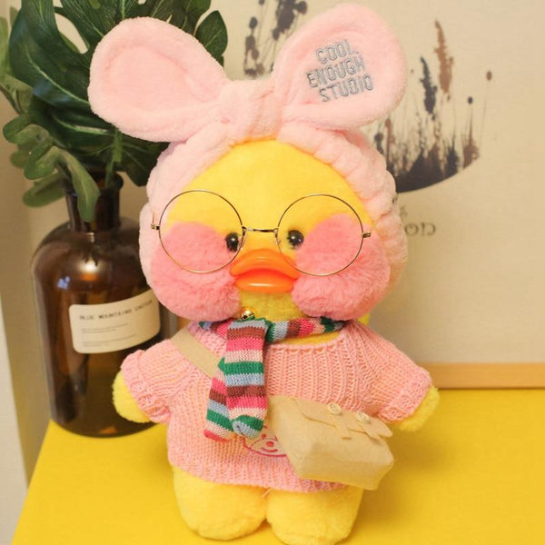 Planet Gates 30cm Cute LaLafanfan Cafe Yellow Duck Plush Toy Creative Duck Stuffed Doll Soft Animal Dolls Baby Toys Birthday Gift for Girl