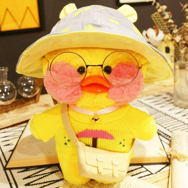 Planet Gates 30cm Cute LaLafanfan Cafe Yellow Duck Plush Toy Creative Duck Stuffed Doll Soft Animal Dolls Baby Toys Birthday Gift for Girl