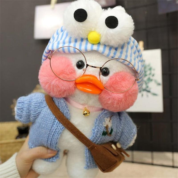Planet Gates 30cm Cute Plush LaLafanfan Cafe Duck Lovely Cartoon Plush Toy Stuffed Soft Kawaii Duck Doll Animal Pillow For Children Gifts