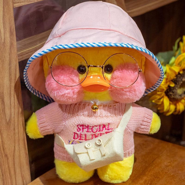 Planet Gates 30cm Cute Plushie Lalafanfan Yellow Duck Stuffed Animals Soft Plush Toys for Girls Kids Kawaii Doll Birthday Christmas Gift
