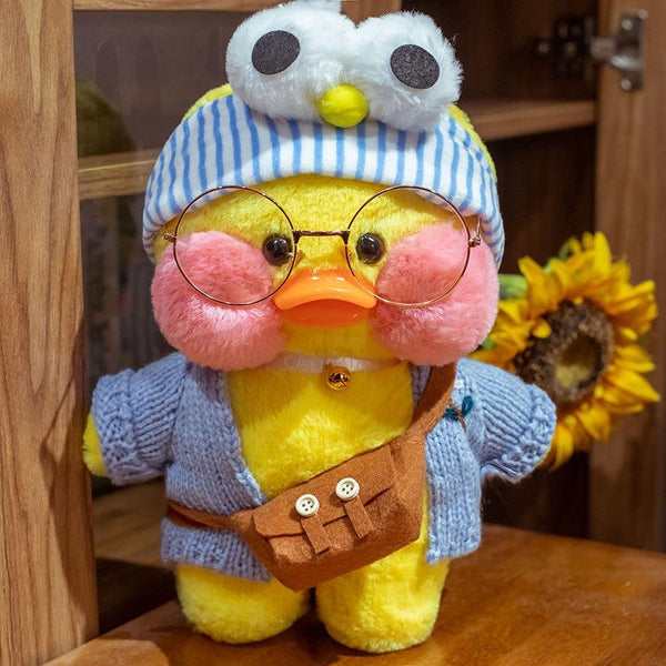 Planet Gates 30cm Cute Plushie Lalafanfan Yellow Duck Stuffed Animals Soft Plush Toys for Girls Kids Kawaii Doll Birthday Christmas Gift