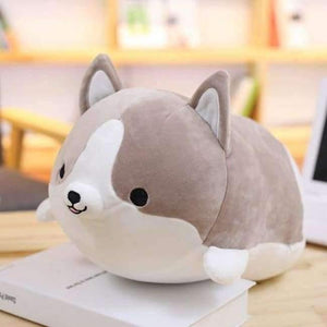 Planet Gates 30CM / Gray 30/45/60cm Cute Corgi Dog Plush Toy Stuffed Soft Animal Cartoon Pillow Lovely Christmas Gift for Kids Kawaii Valentine Present