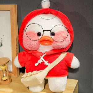 Planet Gates 30cm Kawaii Plush Yellow Duck Stuffed Animals Hyaluronic Acid Duck Lalafanfan Duck Clothes Accessories Toys for Girls Kids Gifts