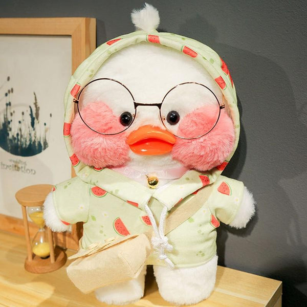 Planet Gates 30cm Kawaii Plush Yellow Duck Stuffed Animals Hyaluronic Acid Duck Lalafanfan Duck Clothes Accessories Toys for Girls Kids Gifts