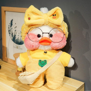 Planet Gates 30cm Korean Cartoon Cute LaLafanfan Cafe Duck Plush Toy Stuffed Soft Kawaii Duck Doll Animal Pillow Birthday Gift for Children