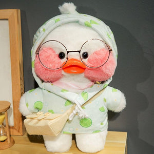 Planet Gates 30cm Korean Cartoon Cute LaLafanfan Cafe Duck Plush Toy Stuffed Soft Kawaii Duck Doll Animal Pillow Birthday Gift for Children