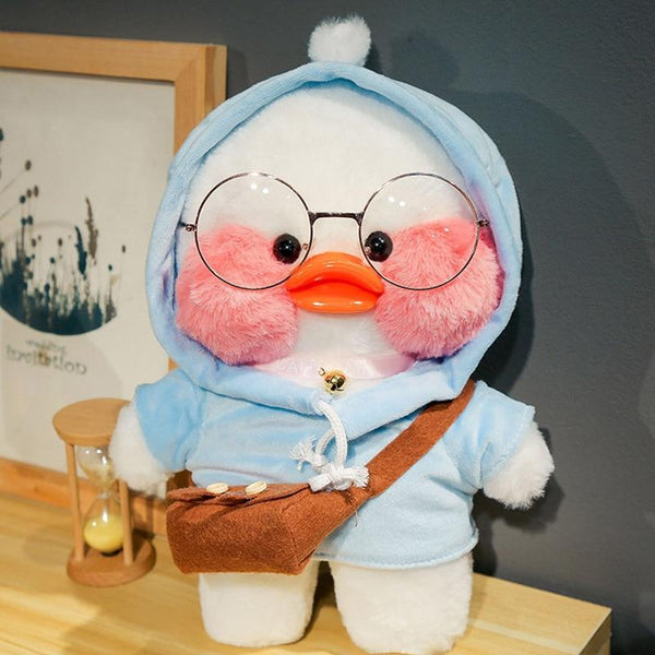 Planet Gates 30cm Korean Cartoon Cute LaLafanfan Cafe Duck Plush Toy Stuffed Soft Kawaii Duck Doll Animal Pillow Birthday Gift for Children