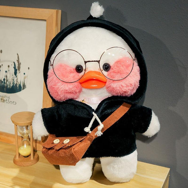 Planet Gates 30cm Korean Cartoon Cute LaLafanfan Cafe Duck Plush Toy Stuffed Soft Kawaii Duck Doll Animal Pillow Birthday Gift for Children