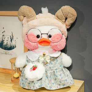 Planet Gates 30cm Korean Cartoon Cute LaLafanfan Cafe Duck Plush Toy Stuffed Soft Kawaii Duck Doll Animal Pillow Birthday Gift for Children