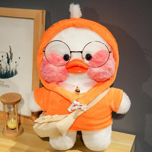 Planet Gates 30cm Korean Cartoon Cute LaLafanfan Cafe Duck Plush Toy Stuffed Soft Kawaii Duck Doll Animal Pillow Birthday Gift for Children