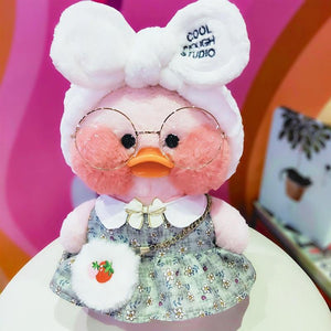 30cm Korean Netred Wearing Hyaluronic Acid Little Yellow Duck Doll Lalafanfan Ducks Plush Soft Toys High Quality Birthday Gift