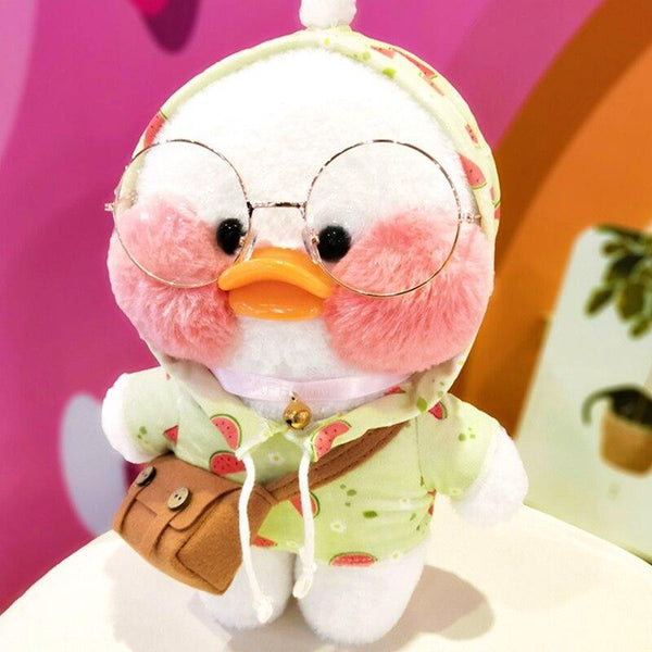 30cm Korean Netred Wearing Hyaluronic Acid Little Yellow Duck Doll Lalafanfan Ducks Plush Soft Toys High Quality Birthday Gift
