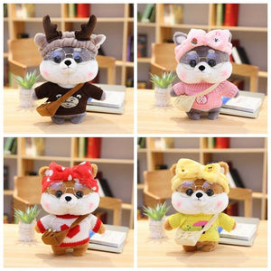 30cm LaLafanfan Cafe Duck Plush Toy Doll Clothes  Cartoon Yellow Duck Stuffed Dolls Doll Accessories Kids Toys Gift For Children