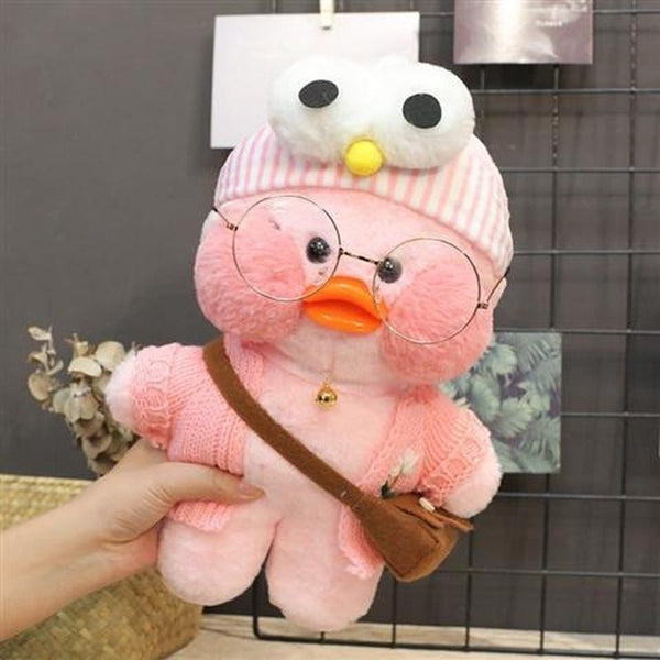 Planet Gates 30CM Pink LaLafanfan Kawaii Cafe Mimi Yellow Duck Plush Toy Cute Stuffed Doll Soft Animal Dolls Kids Kawaii Plush Toys Rag Doll