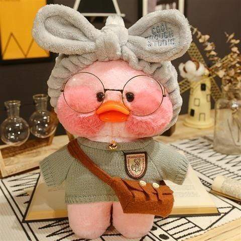 Planet Gates 30CM Pink LaLafanfan Kawaii Cafe Mimi Yellow Duck Plush Toy Cute Stuffed Doll Soft Animal Dolls Kids Kawaii Plush Toys Rag Doll