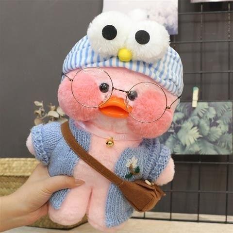 Planet Gates 30CM Pink LaLafanfan Kawaii Cafe Mimi Yellow Duck Plush Toy Cute Stuffed Doll Soft Animal Dolls Kids Kawaii Plush Toys Rag Doll