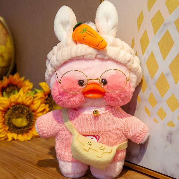 Planet Gates 30CM Pink LaLafanfan Kawaii Cafe Mimi Yellow Duck Plush Toy Cute Stuffed Doll Soft Animal Dolls Kids Toys Birthday Gift for girl