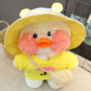 Planet Gates 30cm Pink LaLafanfan Kawaii Cafe Mimi Yellow Duck Plush Toy Cute Stuffed Doll Soft Animal Dolls Kids Toys Birthday Gift for girl